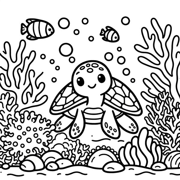 tô màu con rùa 16