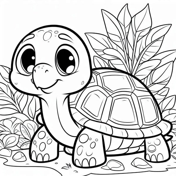 tô màu con rùa 22