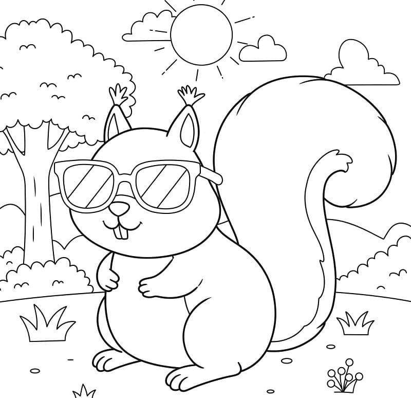 tô màu con sóc 10