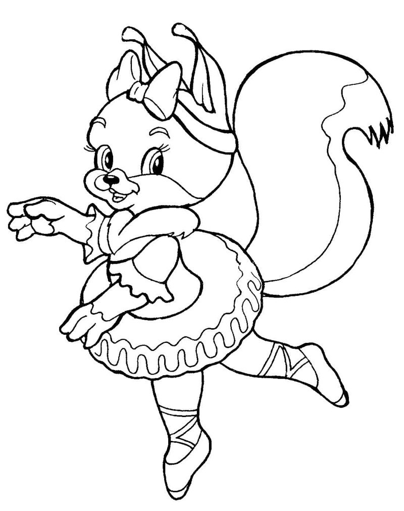 tô màu con sóc 13