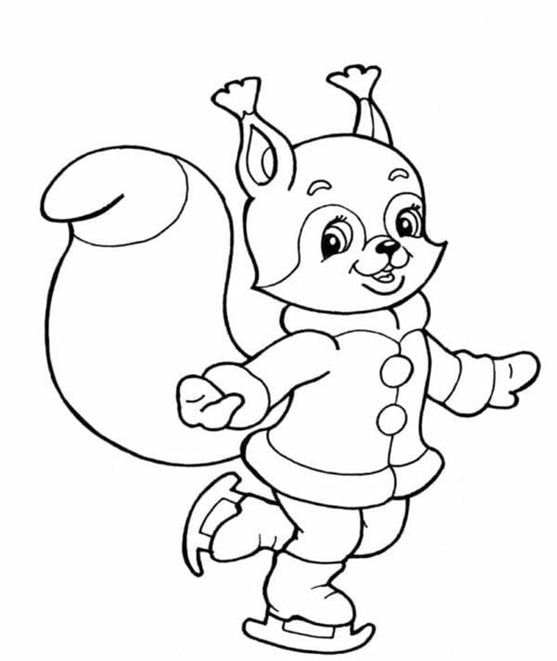 tô màu con sóc 21