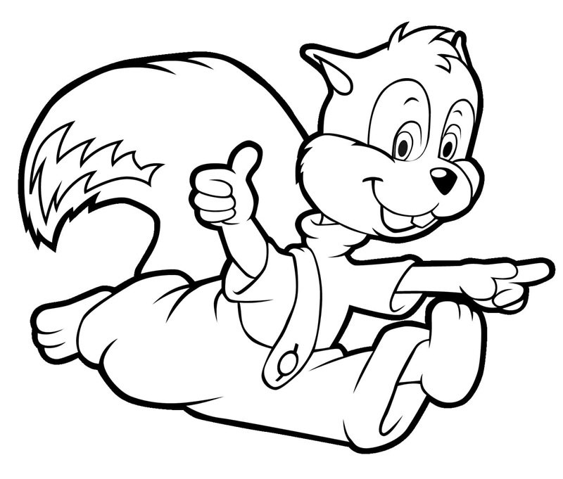 tô màu con sóc 26