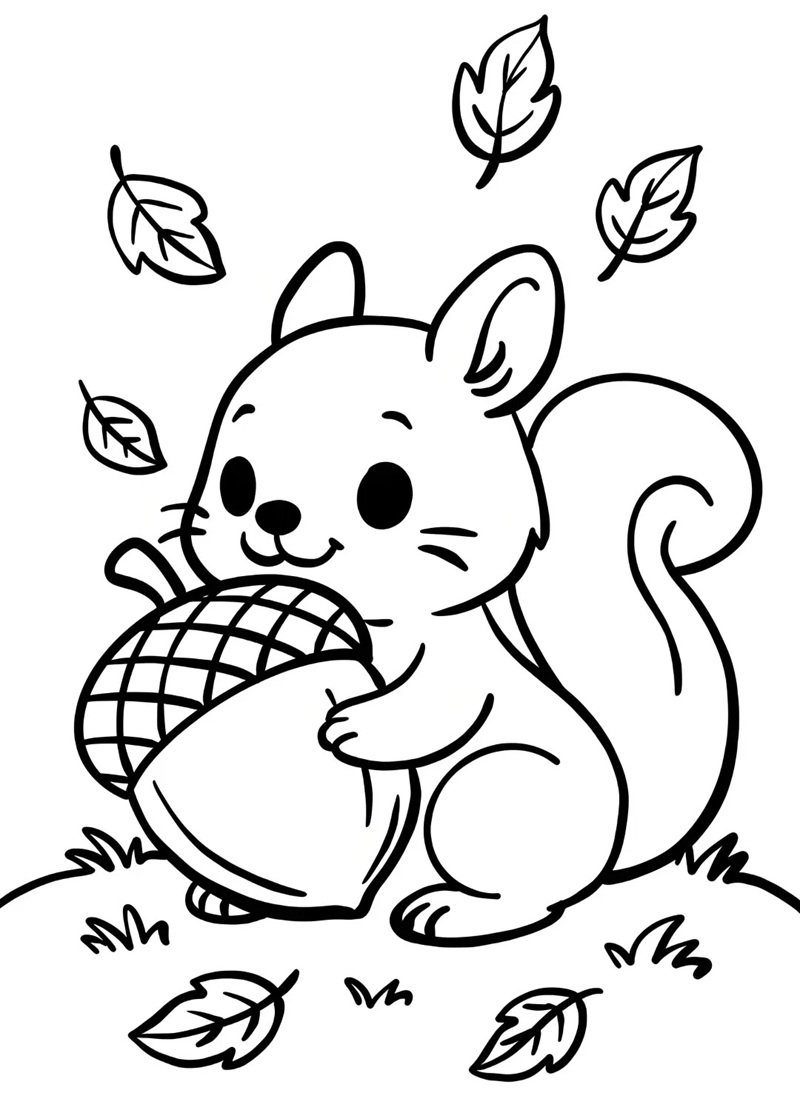 tô màu con sóc 28