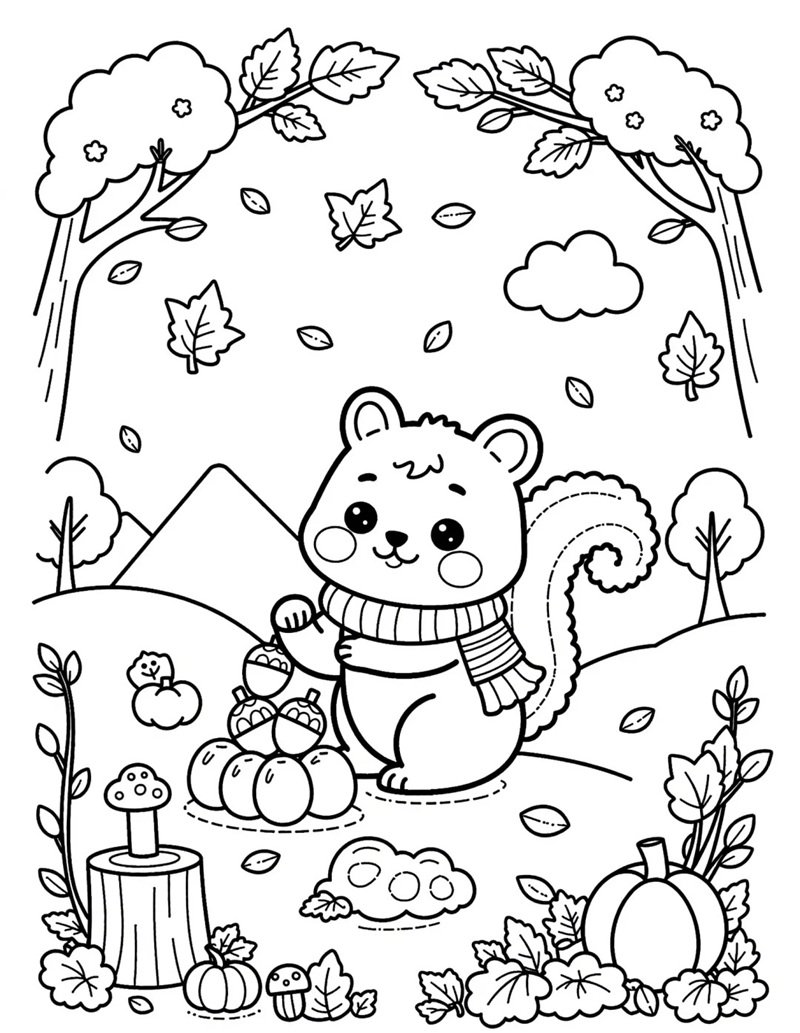 tô màu con sóc 29