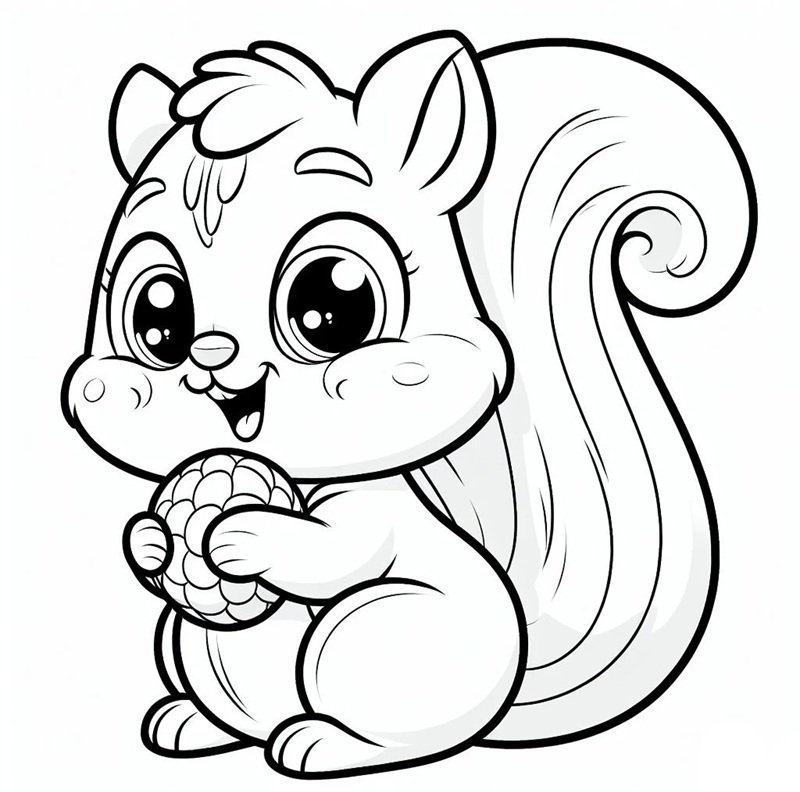 tô màu con sóc 30