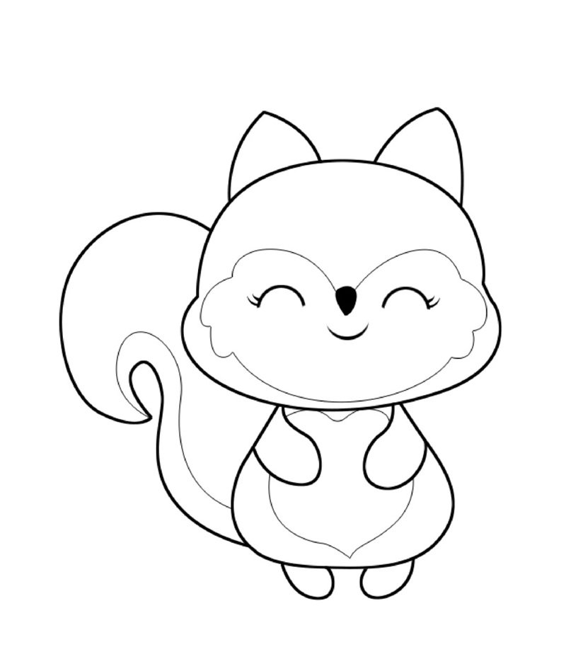 tô màu con sóc 34