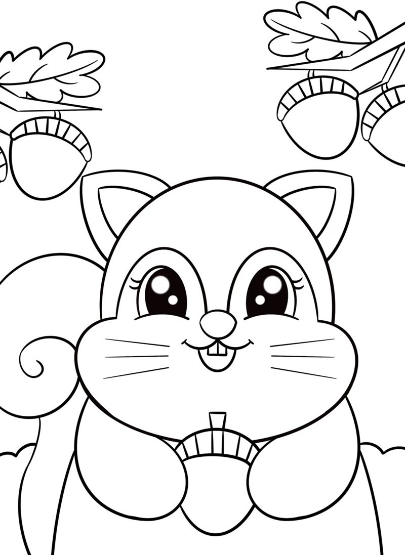 tô màu con sóc 35