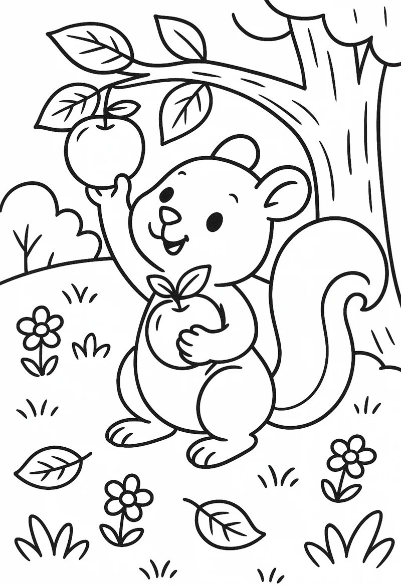 tô màu con sóc 37