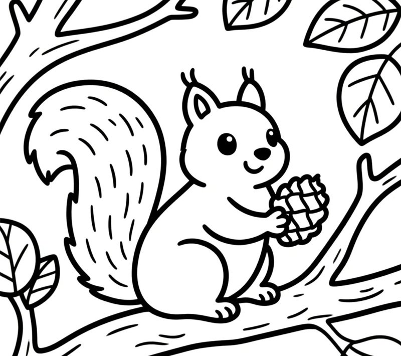 tô màu con sóc 38