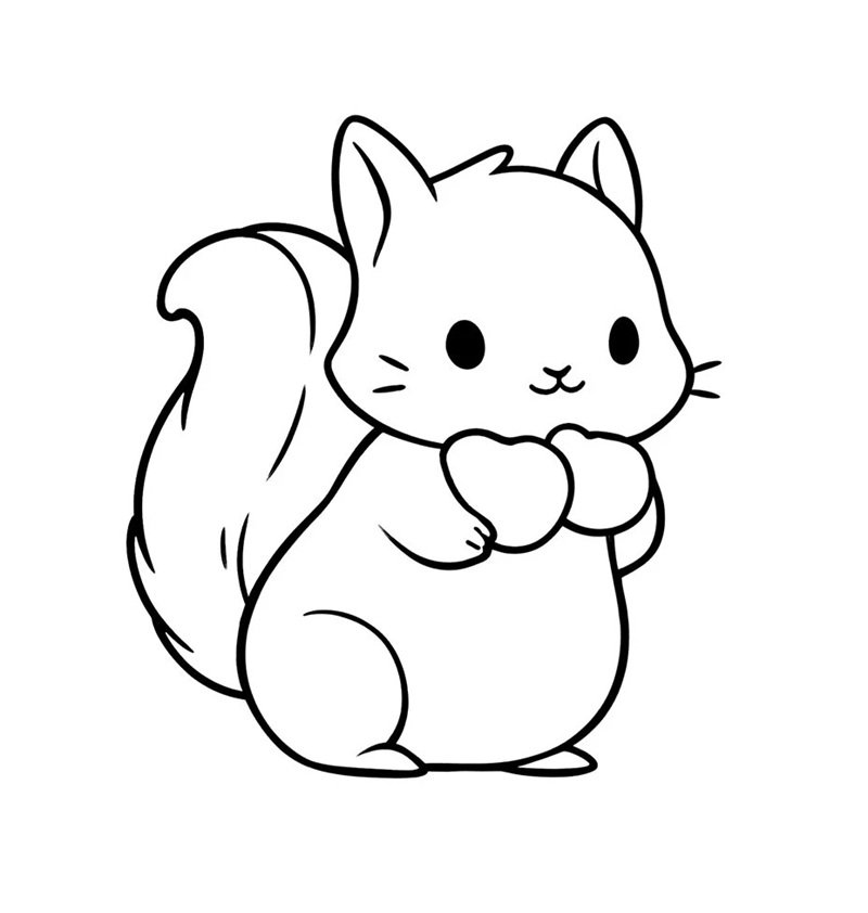 tô màu con sóc 39