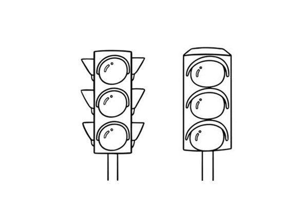vector set of traffic light