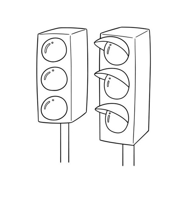 vector set of traffic light