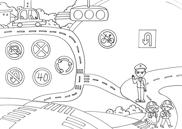 tô màu đèn giao thông 33