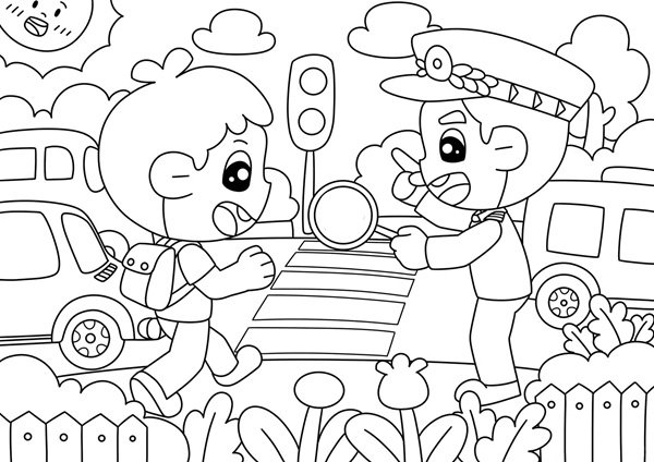 tô màu đèn giao thông 34