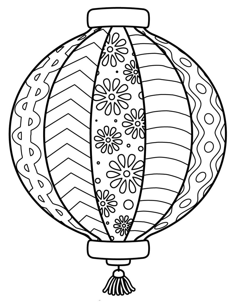 tô màu đèn lồng 10