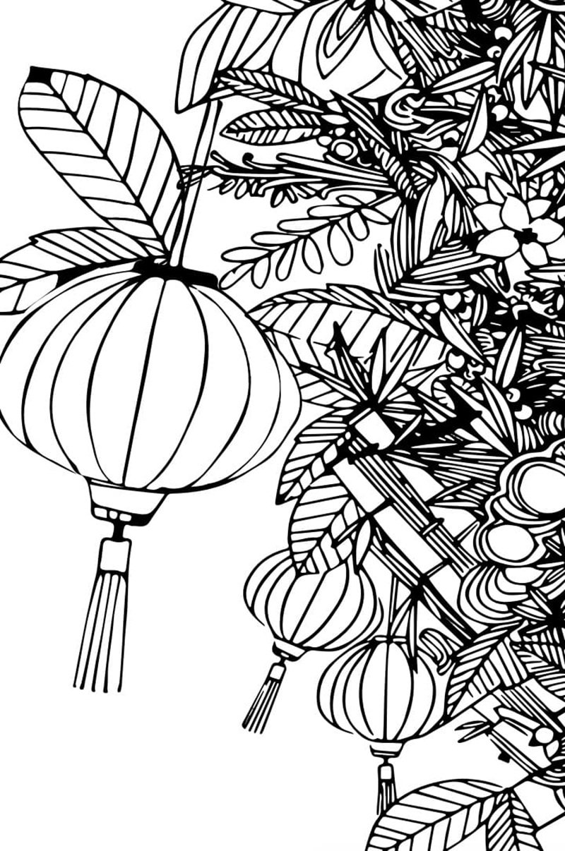 tô màu đèn lồng 14