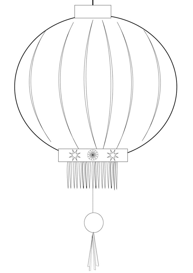 tô màu đèn lồng 15