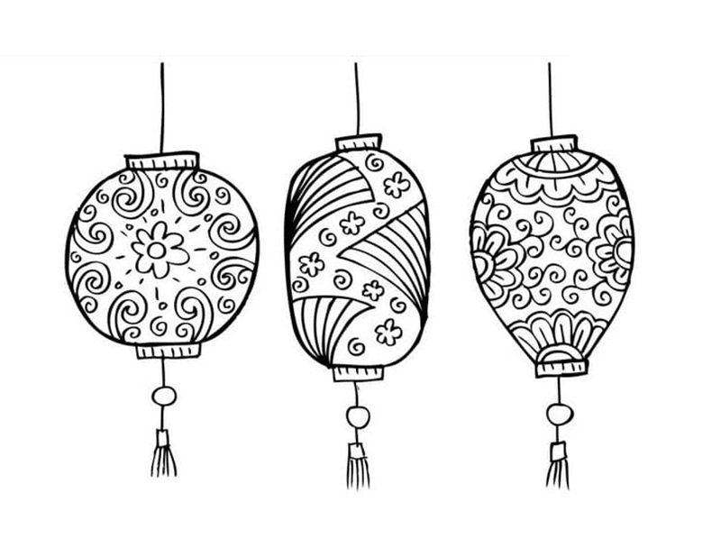 tô màu đèn lồng 19