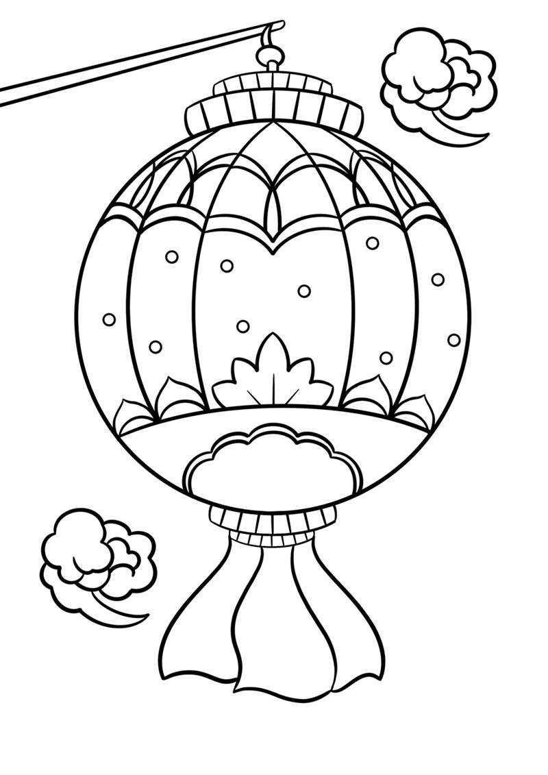 tô màu đèn lồng 25