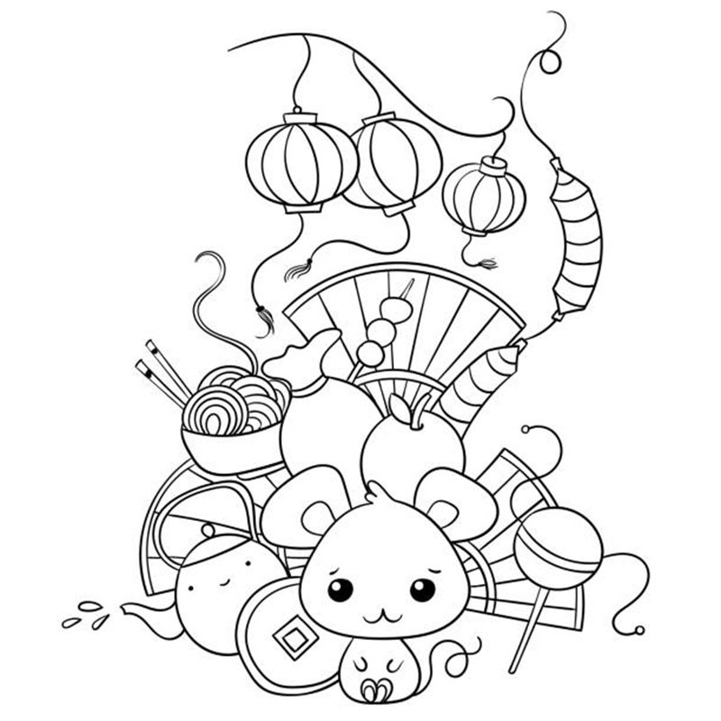 tô màu đèn lồng 3