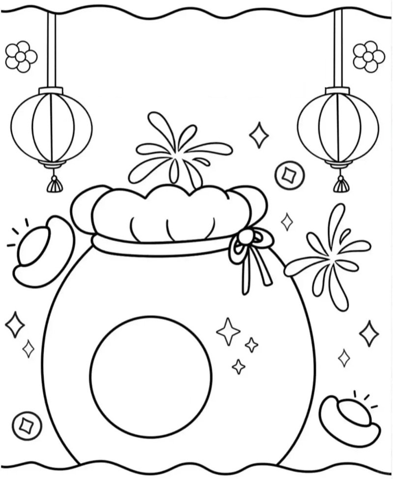 tô màu đèn lồng 30