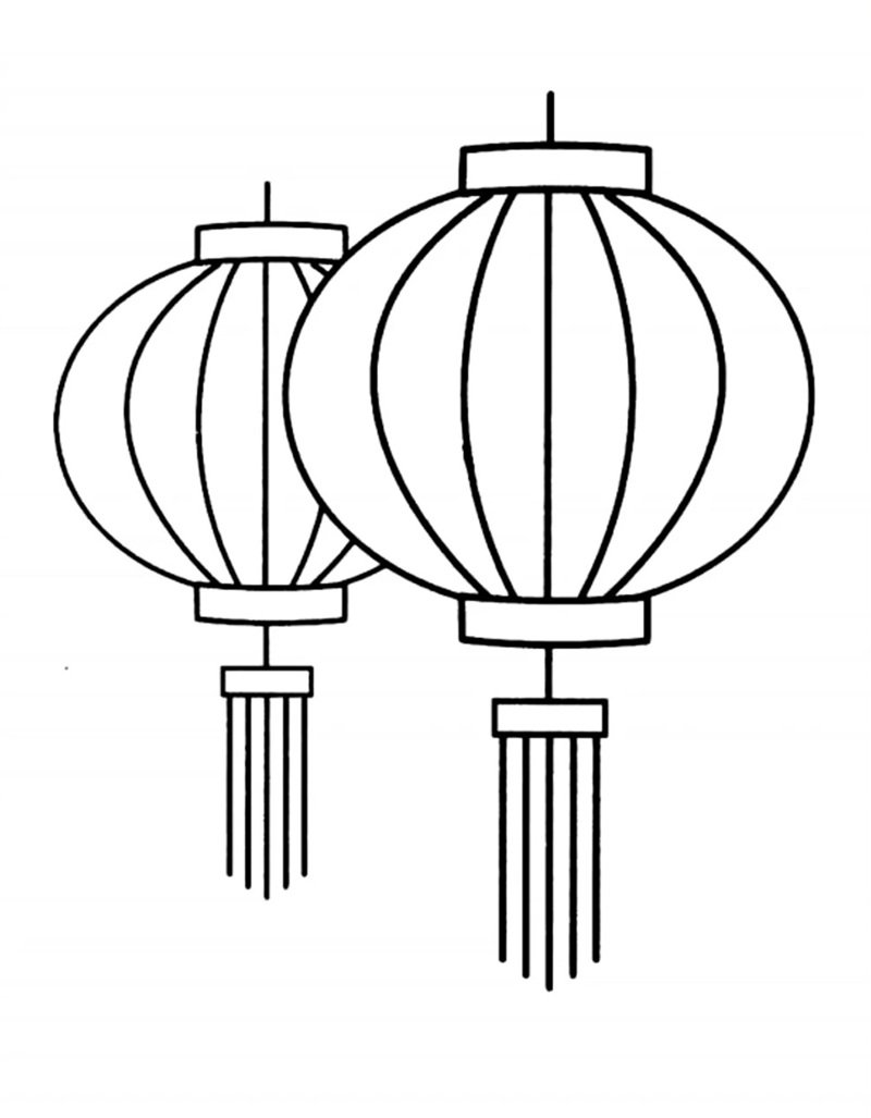 tô màu đèn lồng 32