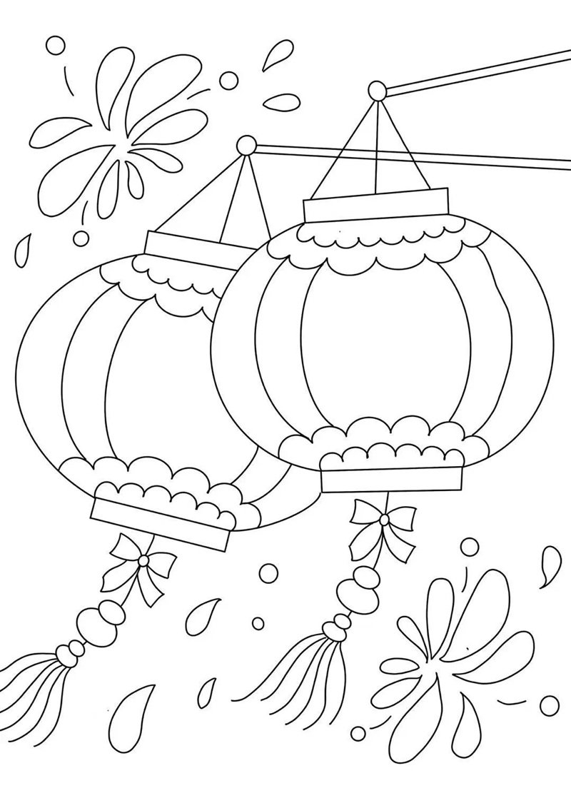 tô màu đèn lồng 38