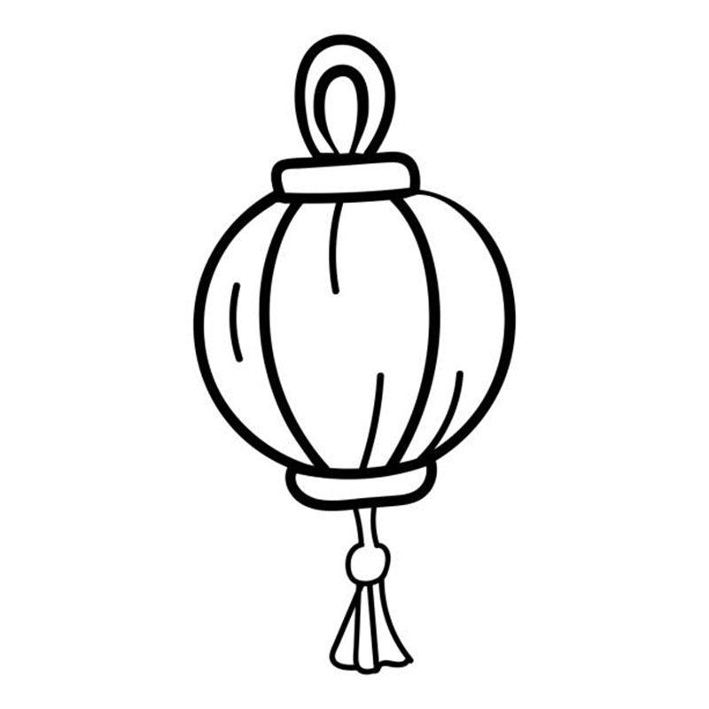 Chinese Paper Lantern Festival Vector Clip Art Illustration