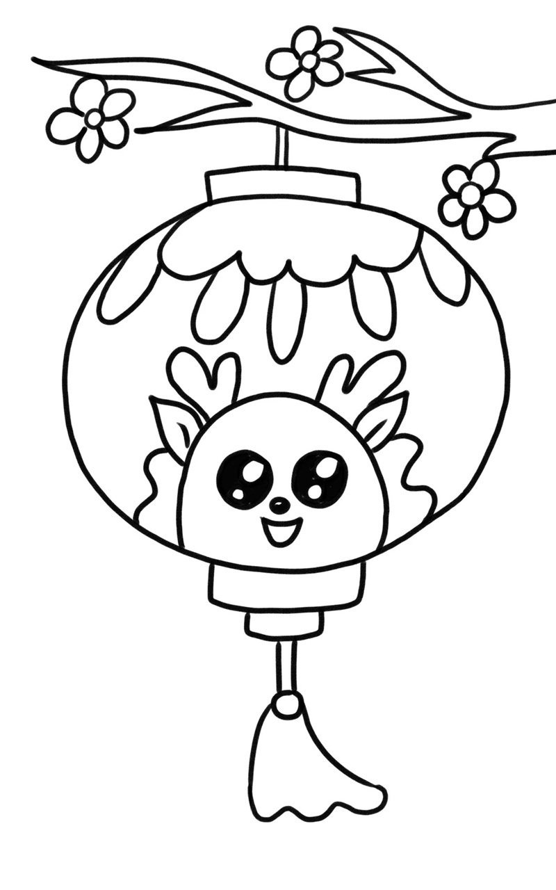 tô màu đèn lồng 40