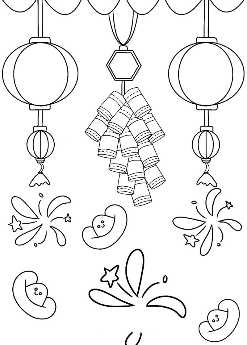 tô màu đèn lồng 41