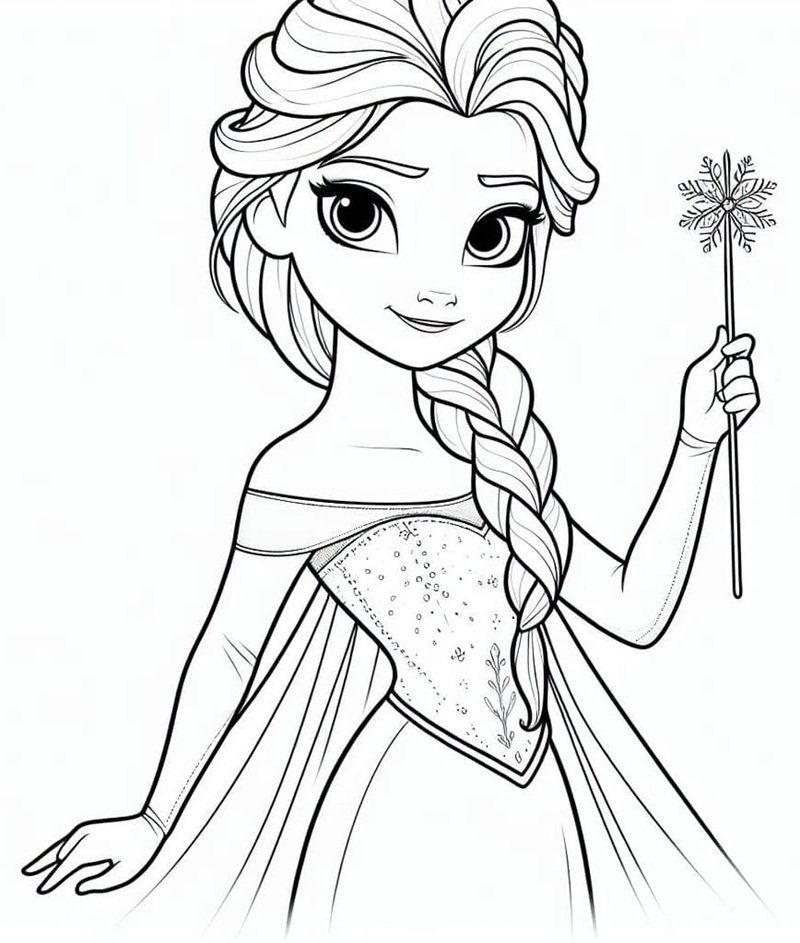 tô màu elsa 14