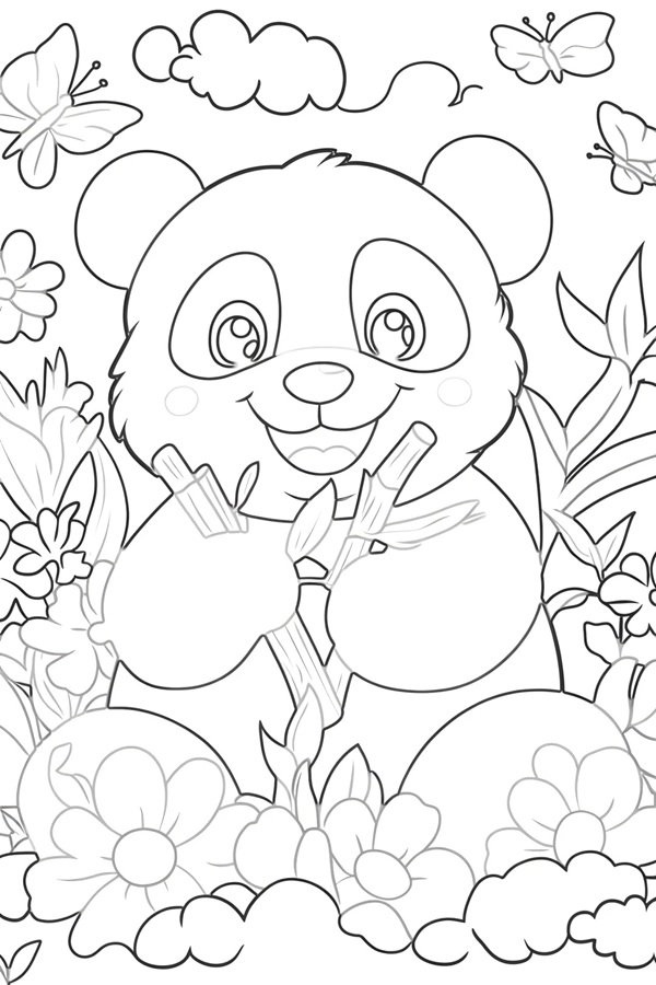 tô màu gấu trúc 24