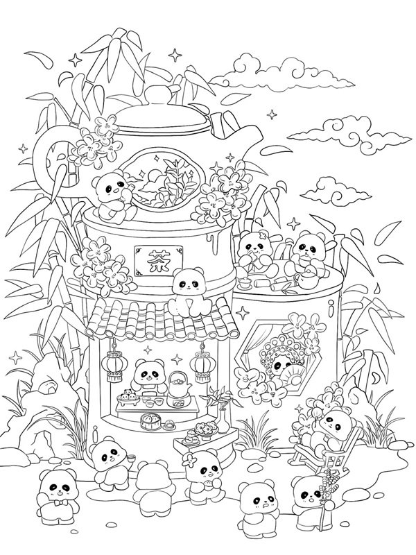 tô màu gấu trúc 37