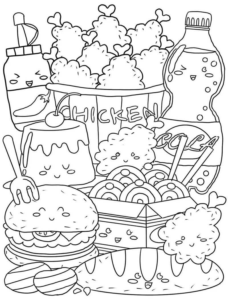 tô màu hamburger 1