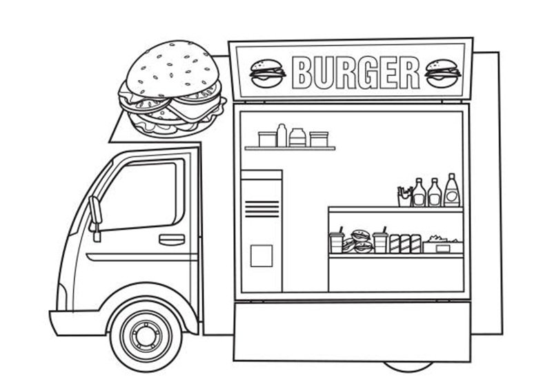 tô màu hamburger 11