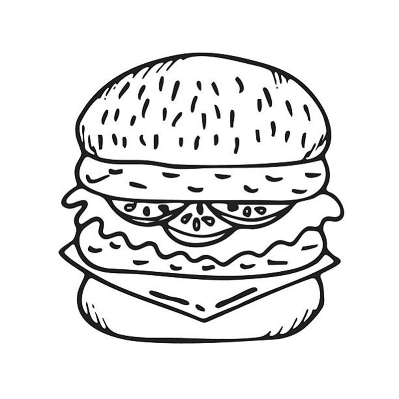 tô màu hamburger 12