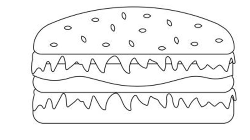 tô màu hamburger 13