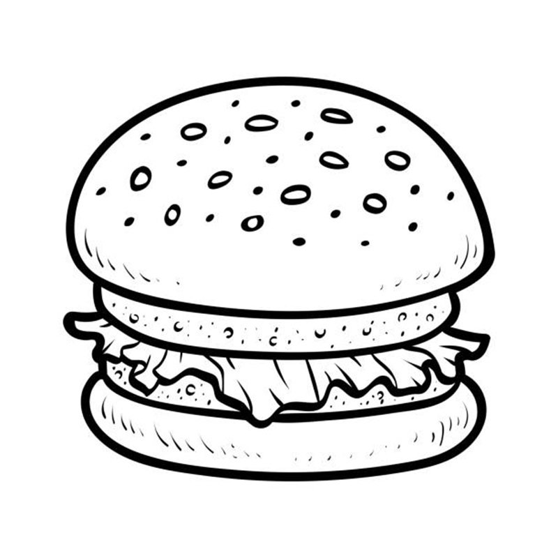Coloring book for children, Burger