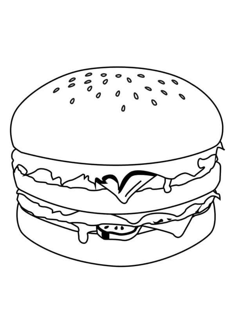 tô màu hamburger 20