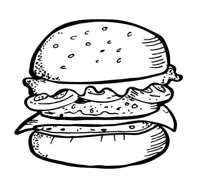 tô màu hamburger 23