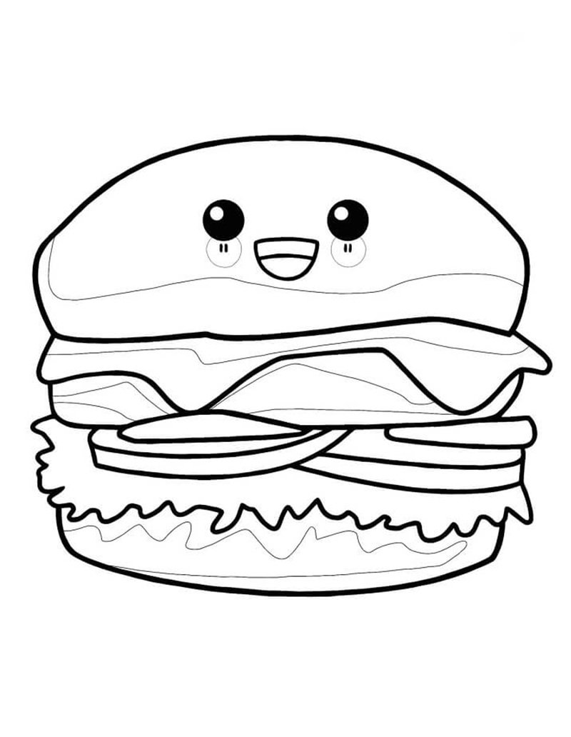 tô màu hamburger 29