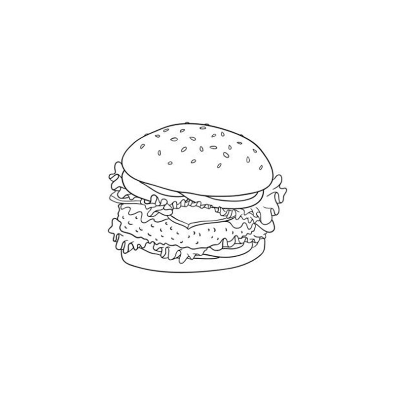 tô màu hamburger 3