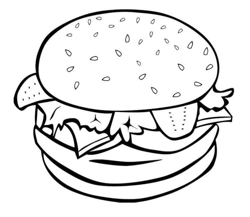 tô màu hamburger 30