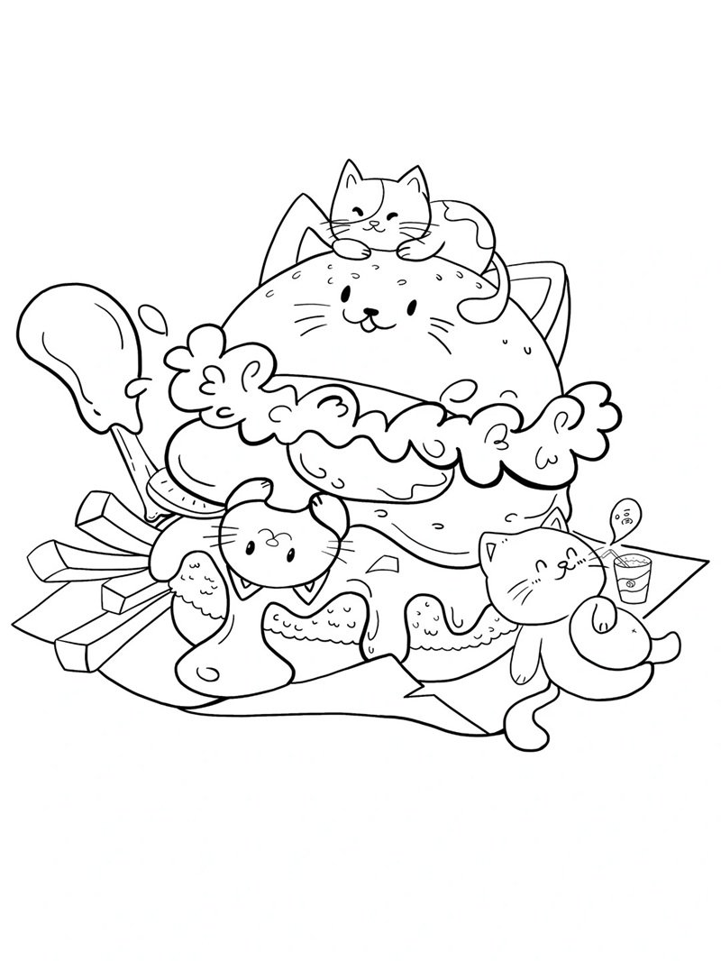 tô màu hamburger 35