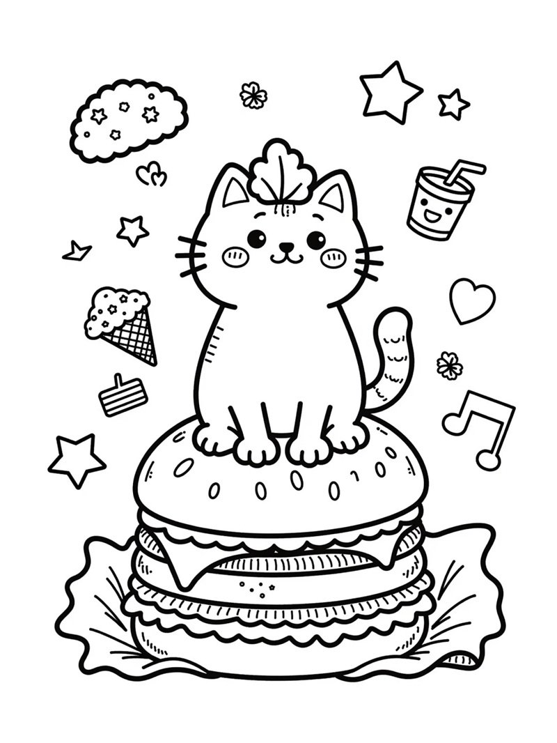 tô màu hamburger 36