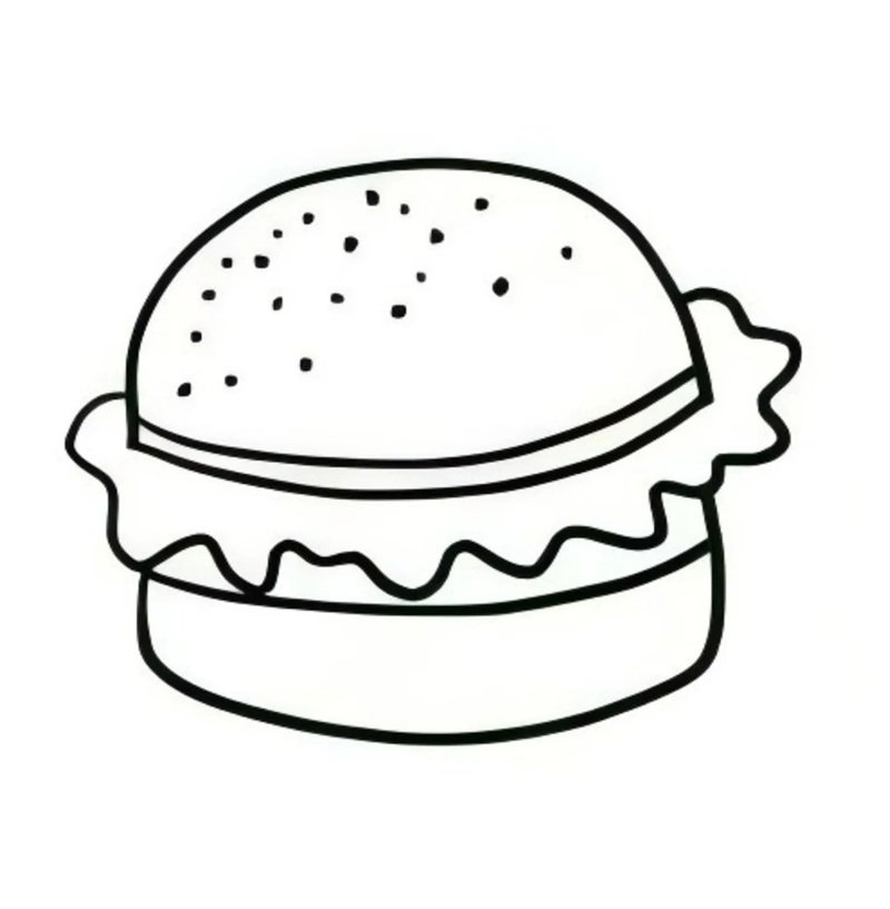 tô màu hamburger 38