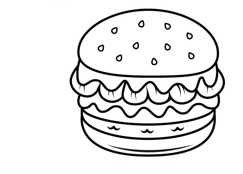 tô màu hamburger 42