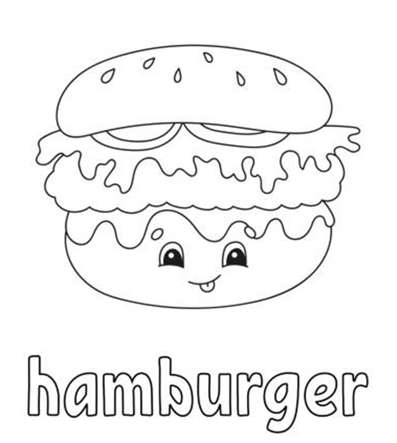 tô màu hamburger 5