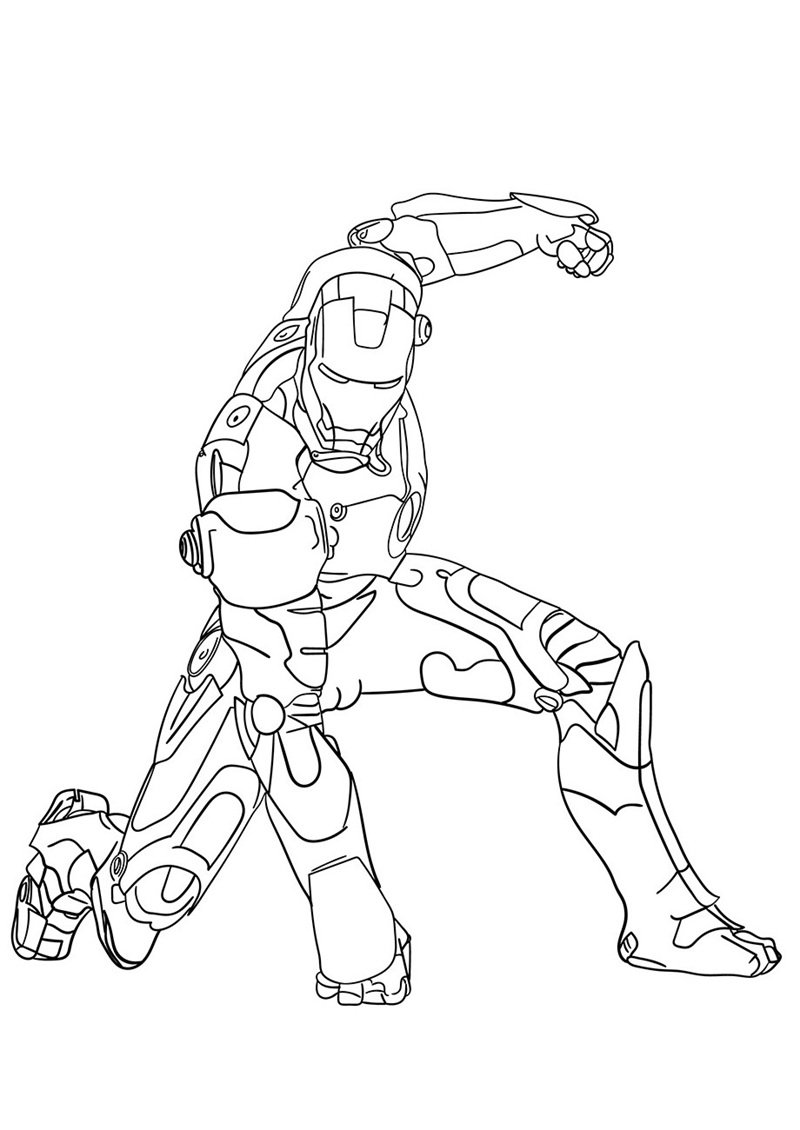 tô màu iron man 1