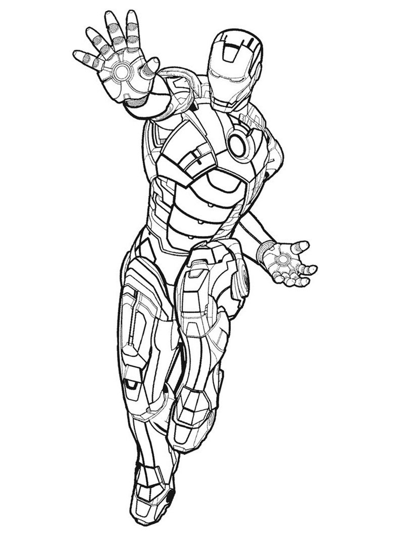 tô màu iron man 11
